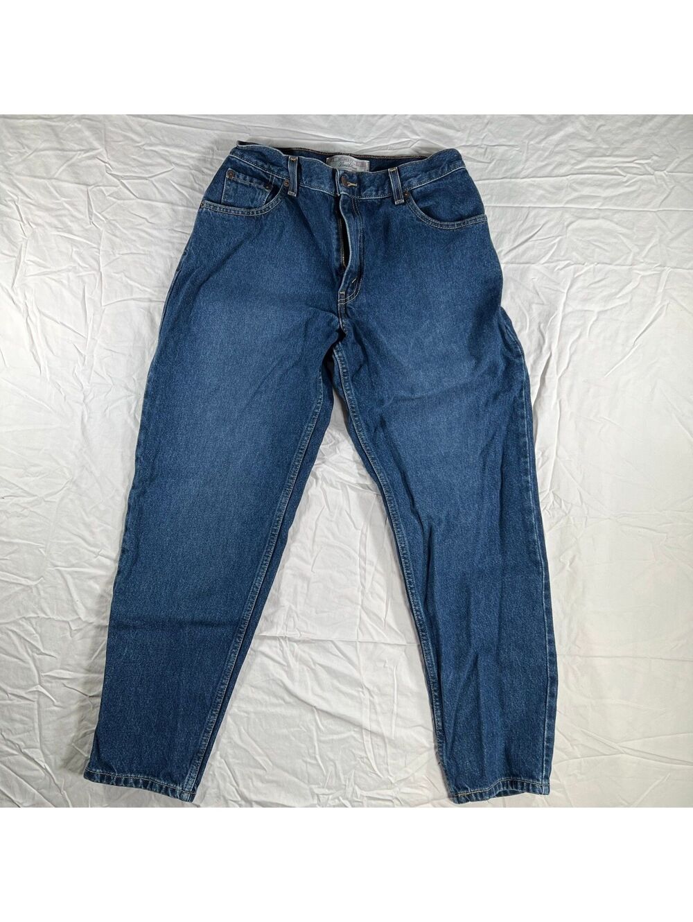 Levi Strauss Signature Relaxed Fit Straight Jeans 12 Short Blue Cotton